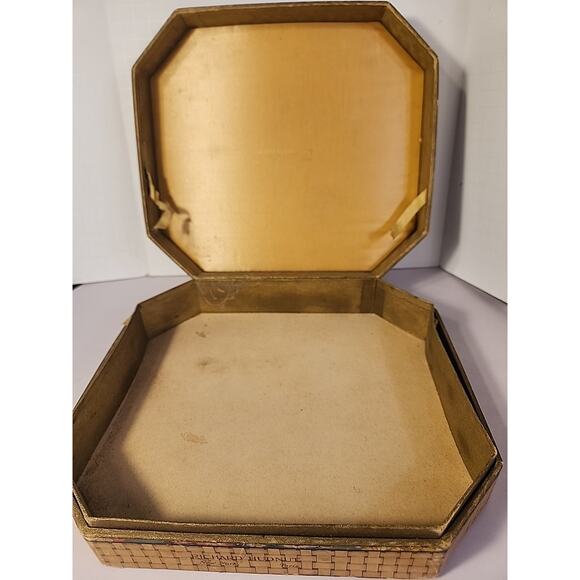 Art Deco Cardboard Powder BOX 3 Flowers Art Deco Richard Hudnut George Barbier - Picture 15 of 16